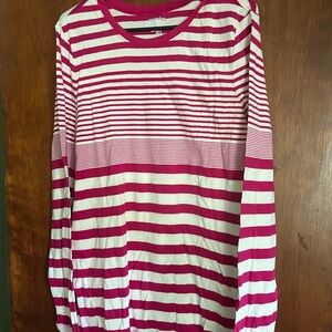 Old Navy Pink and White Striped Tee